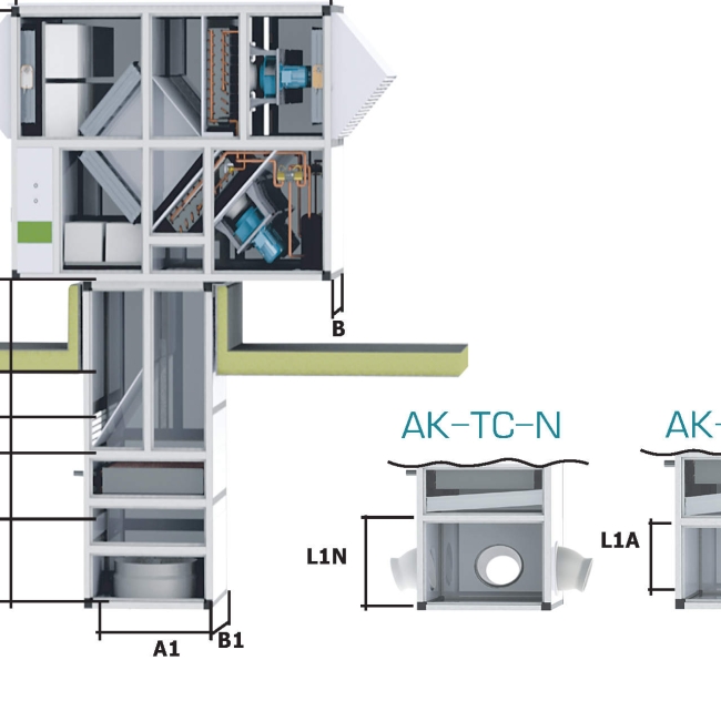 Крышный кондиционер Т-образного типа AK-TC-D